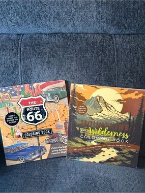The Route 66 & Mountains & Wilderness Coloring Book Set